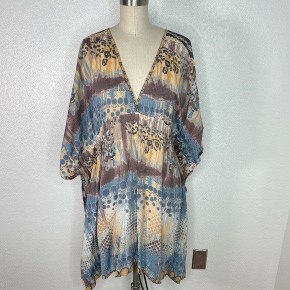 Agabhumi by Anthropologie boho hippie vacation beach swim bikini coverup - Picture 1 of 5